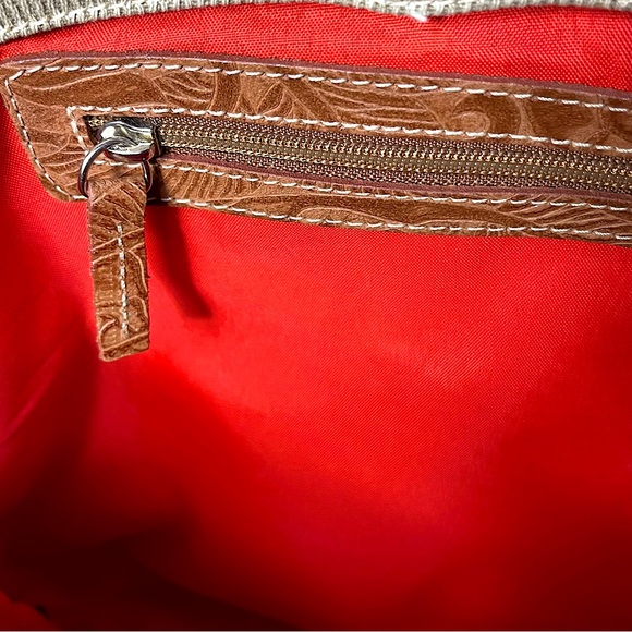 SHARIF Studio Tote Bag & Crossbody Bag Set Textured Canvas Embossed Leather NWOT - Picture 11 of 15